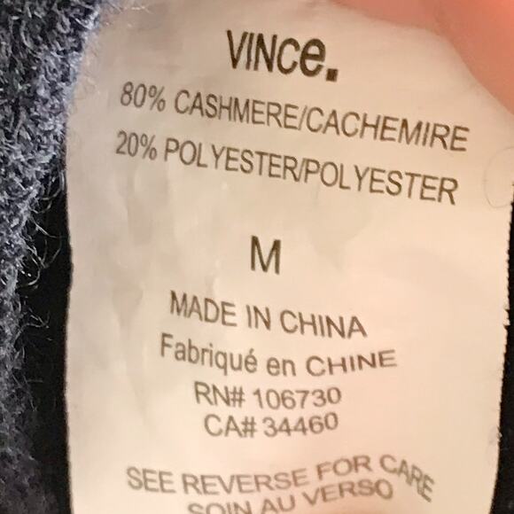 Vince Cashmere Rugby Stripe Sweater Size M Metallic Knit Preppy Academia Office - Picture 13 of 14